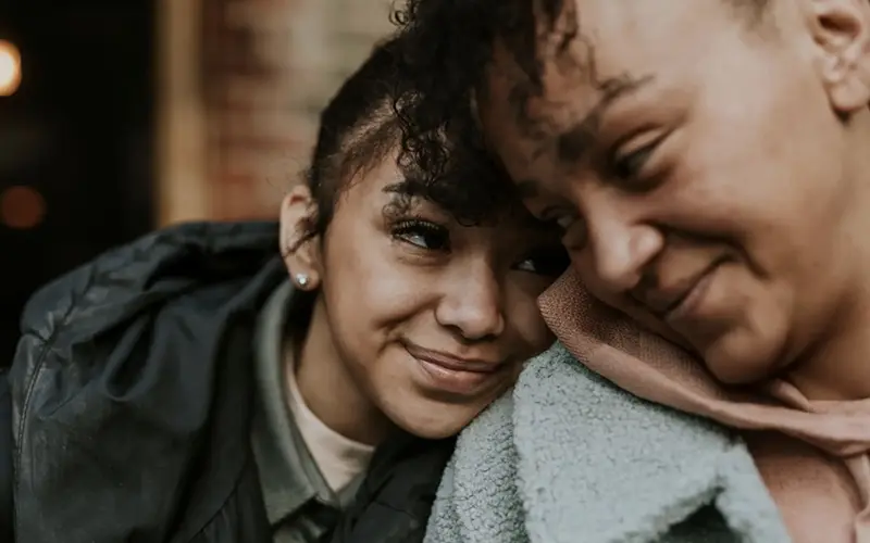 Happy Mother and Daughter